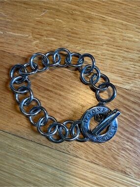 Dooney & Bourke Polished Silver-Tone Toggle Chain Bracelet